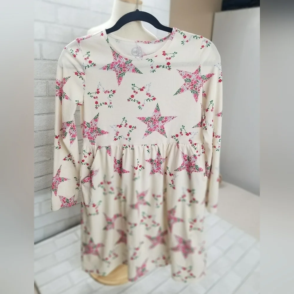Wonder Nation Cream Floral Dress